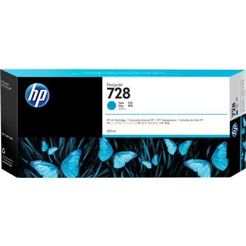 HP F9K17A - Tusz cyan HP 728 do HP DesignJet T730, T830